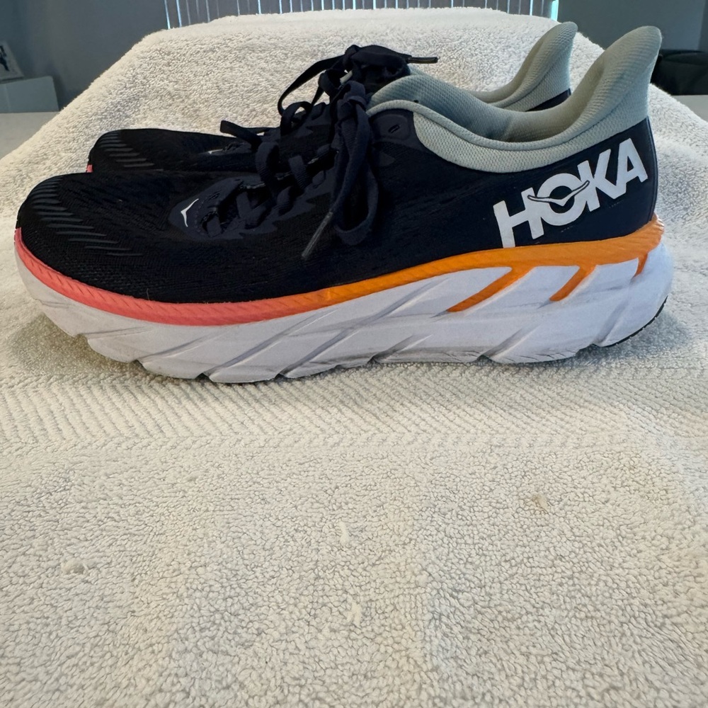 Hoka One One Womens Clifton 7 1110509 BIBH Navy Running Shoes Sneakers Size 8.5